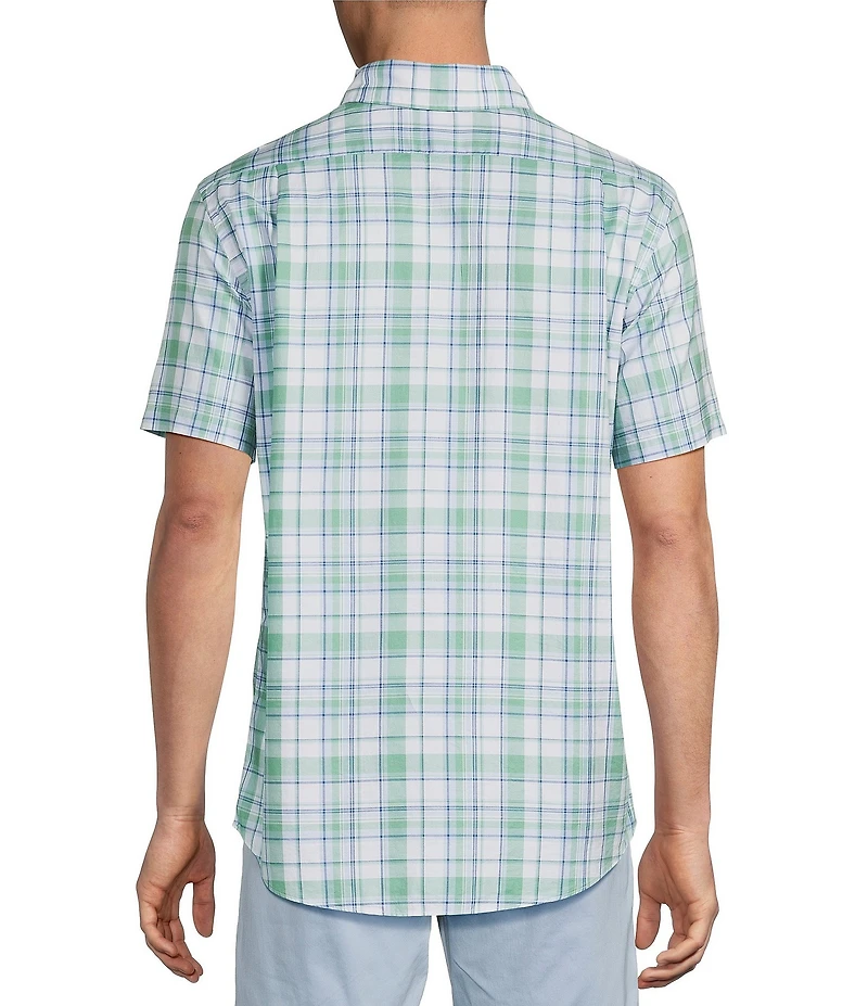 Cremieux Blue Label Large Plaid Oxford Short Sleeve Woven Shirt