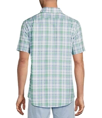Cremieux Blue Label Large Plaid Oxford Short Sleeve Woven Shirt