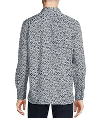 Cremieux Blue Label Leaf Print Poplin Long Sleeve Woven Shirt