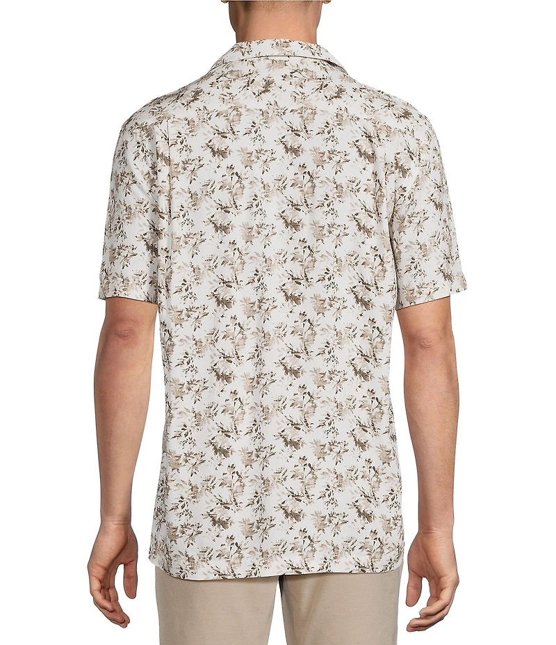 Cremieux Blue Label Leaf Print Short Sleeve Woven Camp Shirt