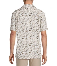 Cremieux Blue Label Leaf Print Short Sleeve Woven Camp Shirt