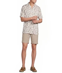 Cremieux Blue Label Leaf Print Short Sleeve Woven Camp Shirt