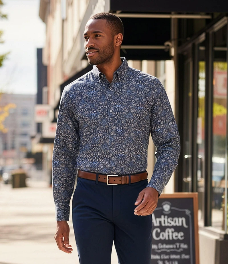Cremieux Blue Label Liberty Floral Print Long Sleeve Woven Shirt
