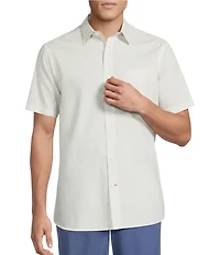 Cremieux Blue Label Liberty Geometric Floral Print Short Sleeve Woven Shirt