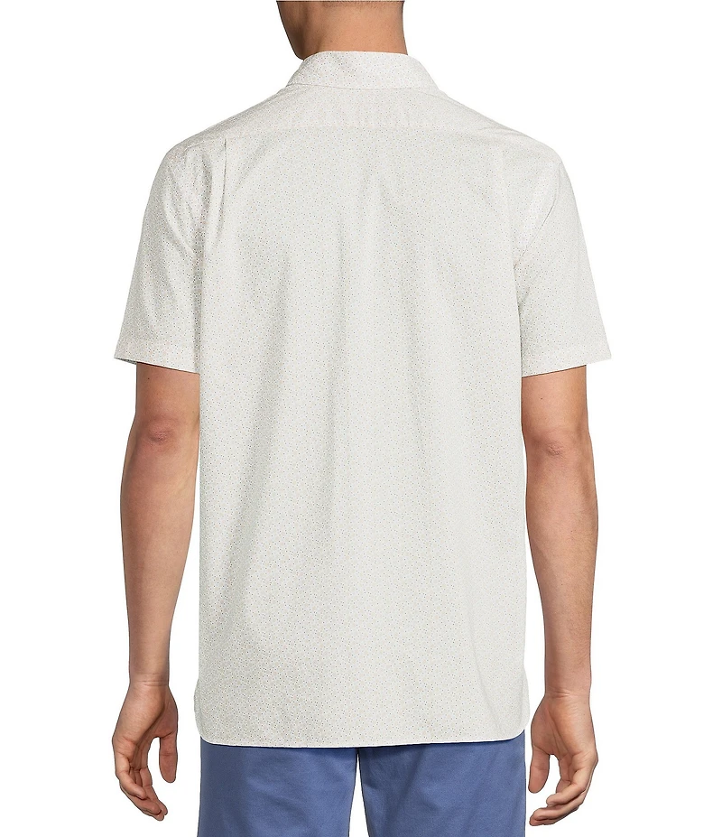 Cremieux Blue Label Liberty Geometric Floral Print Short Sleeve Woven Shirt