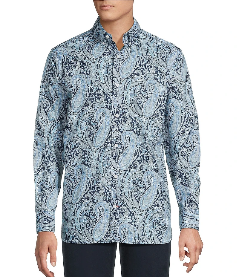 Cremieux Blue Label Liberty Paisley Long Sleeve Woven Shirt