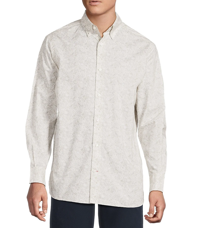 Cremieux Blue Label Liberty Tonal Floral Print Long Sleeve Woven Shirt