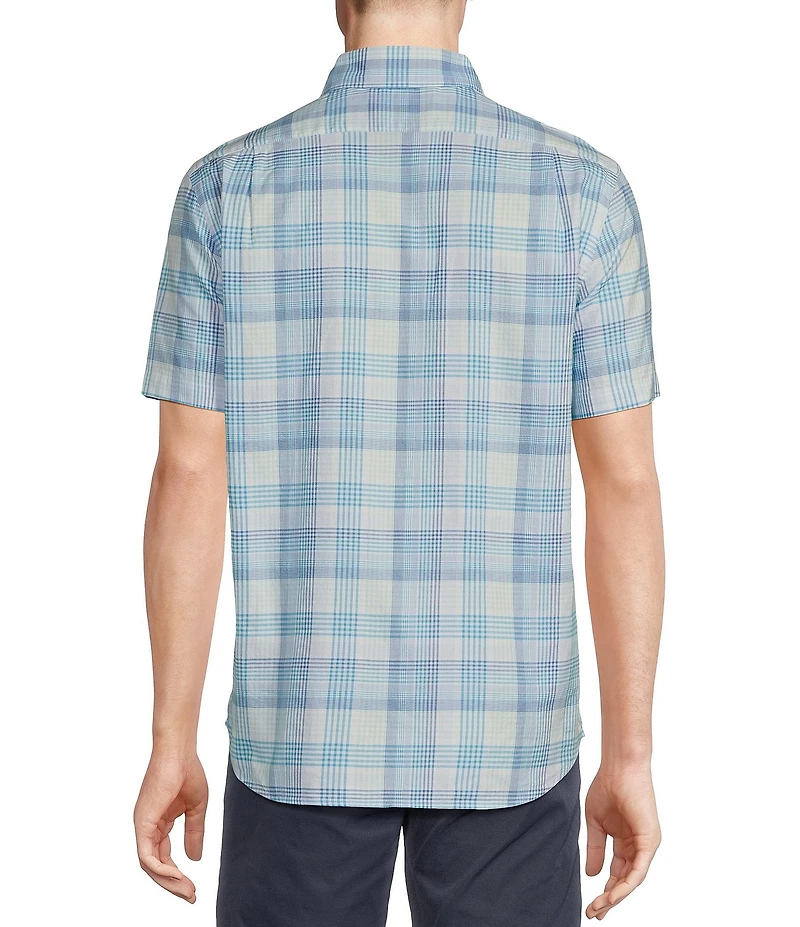 Cremieux Blue Label Lightweight Oxford Bright Plaid Short Sleeve Woven Shirt