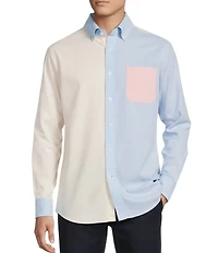 Cremieux Blue Label Lightweight Patchwork Oxford Long Sleeve Woven Shirt