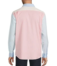 Cremieux Blue Label Lightweight Patchwork Oxford Long Sleeve Woven Shirt