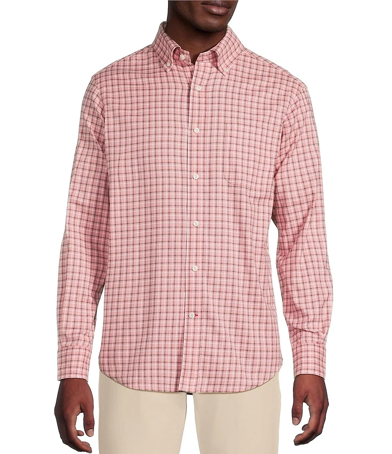 Cremieux Blue Label Lightweight Plaid Oxford Long Sleeve Woven Shirt