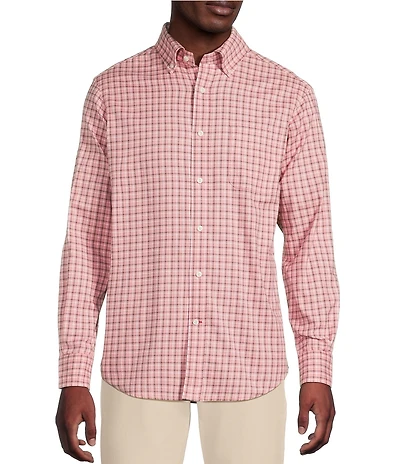 Cremieux Blue Label Lightweight Plaid Oxford Long Sleeve Woven Shirt