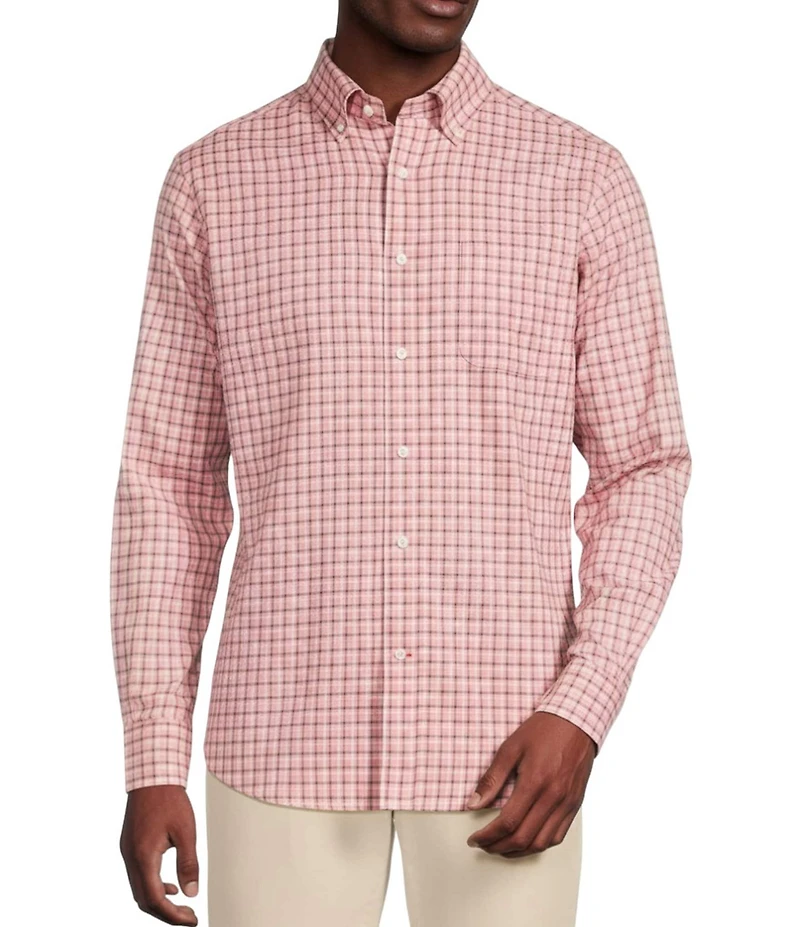 Cremieux Blue Label Lightweight Plaid Oxford Long Sleeve Woven Shirt