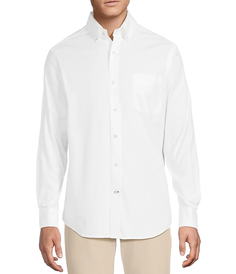 Cremieux Blue Label Lightweight Solid Oxford Long Sleeve Woven Shirt