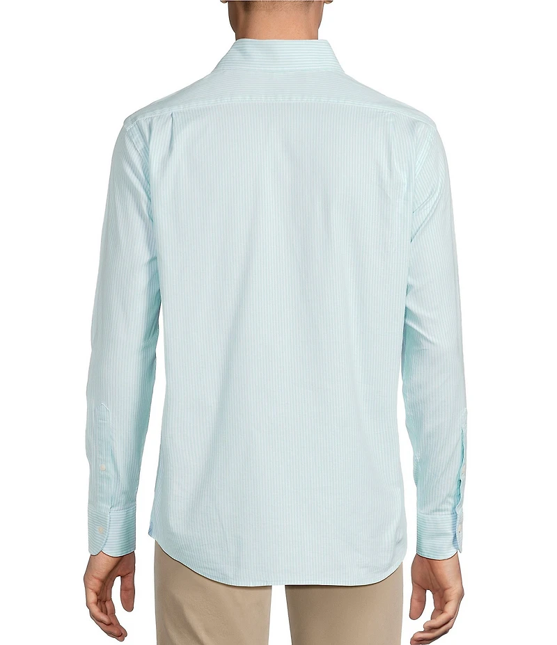 Cremieux Blue Label Lightweight Stripe Oxford Long Sleeve Woven Shirt