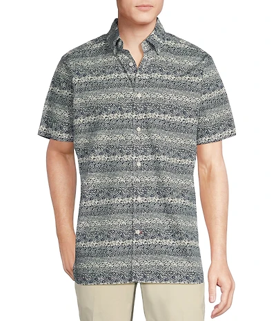 Cremieux Blue Label Line Floral Print Short Sleeve Woven Shirt