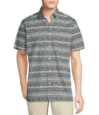 Cremieux Blue Label Line Floral Print Short Sleeve Woven Shirt
