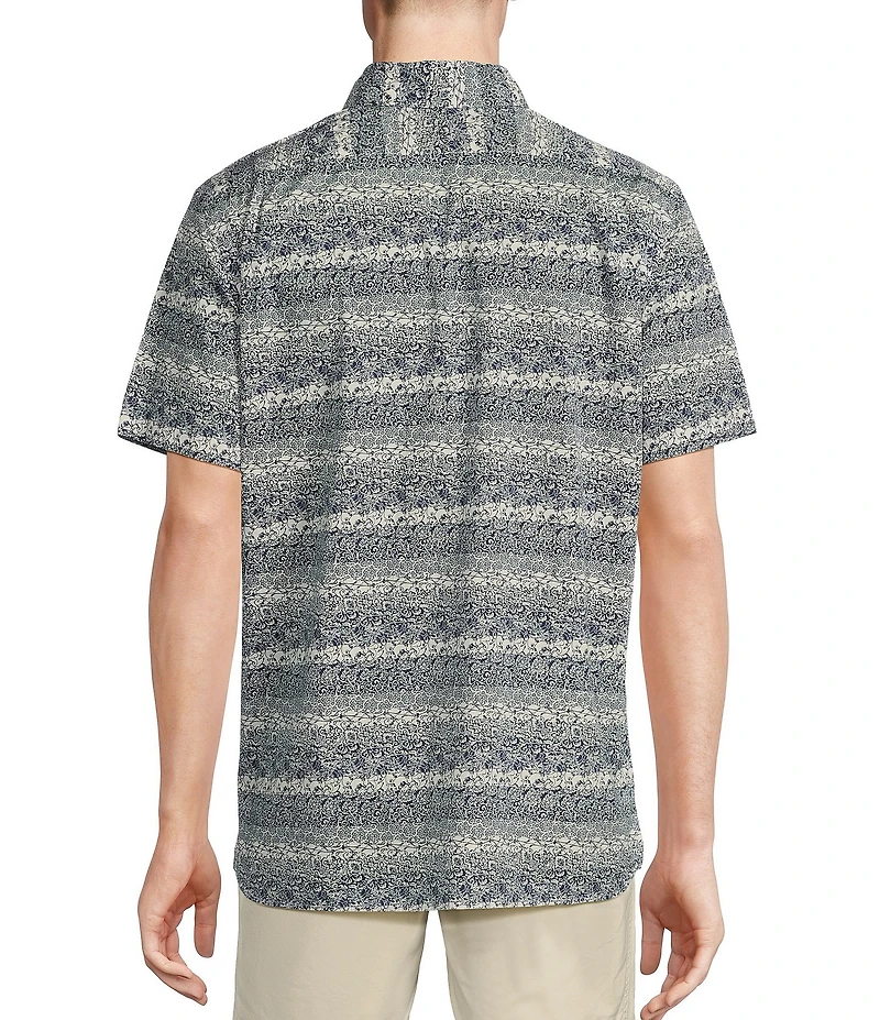 Cremieux Blue Label Line Floral Print Short Sleeve Woven Shirt