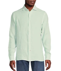 Cremieux Blue Label Linen Solid Long Sleeve Woven Shirt