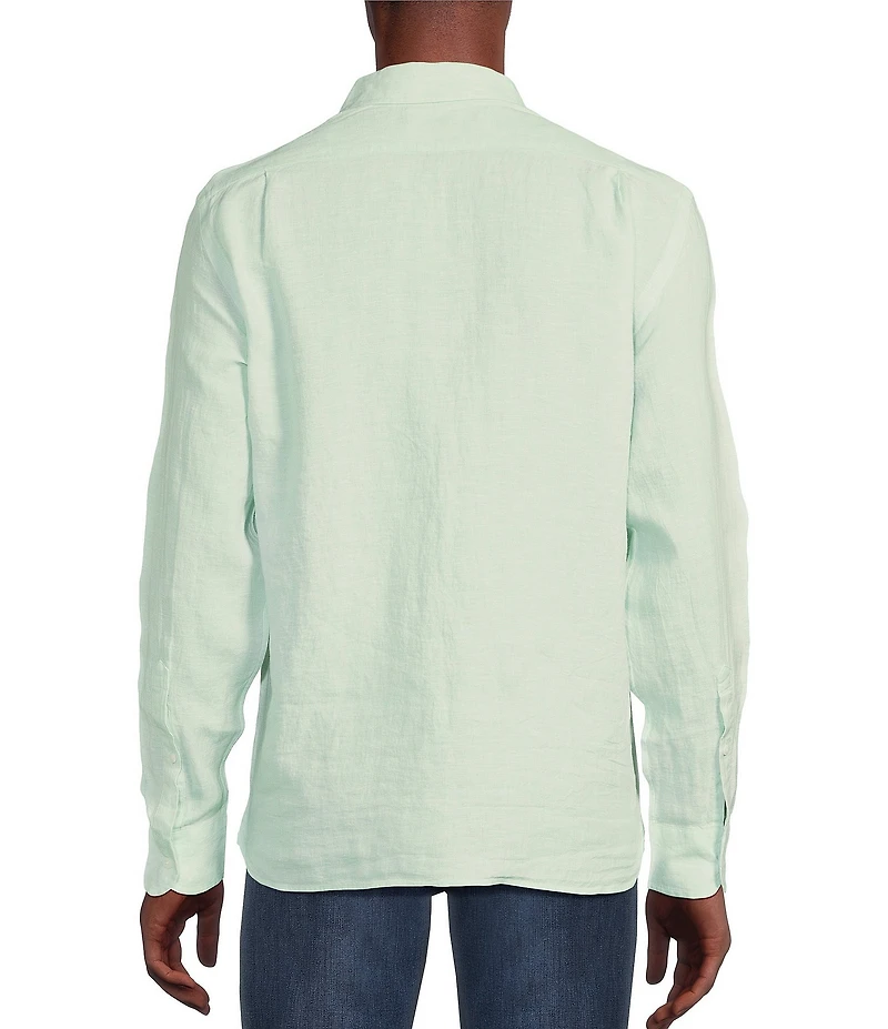 Cremieux Blue Label Linen Solid Long Sleeve Woven Shirt