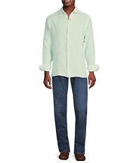 Cremieux Blue Label Linen Solid Long Sleeve Woven Shirt