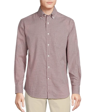 Cremieux Blue Label Long Sleeve Button Down Check Oxford Woven Shirt