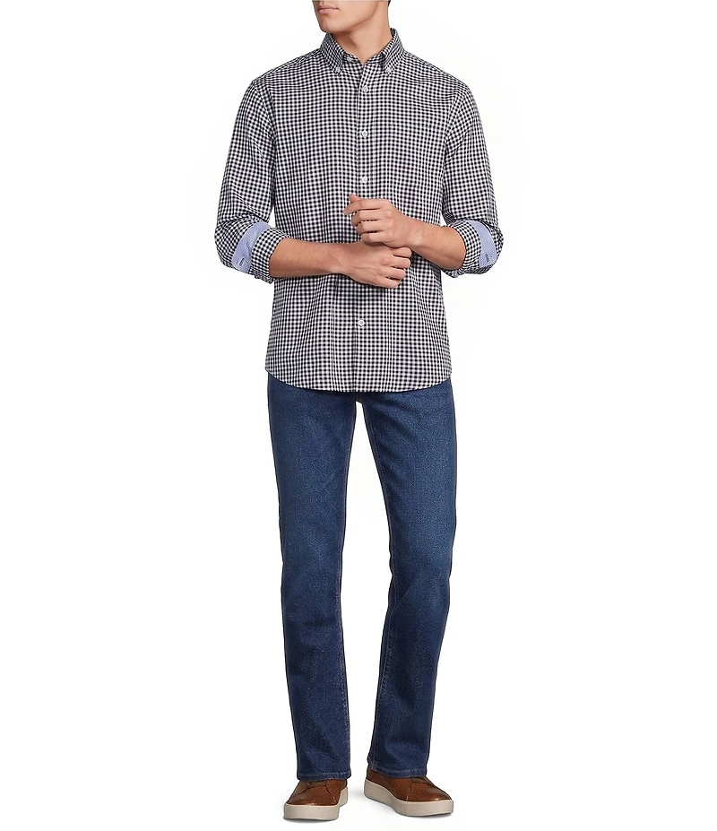 Cremieux Blue Label Long Sleeve Button Down Collar Gingham Oxford Woven Shirt