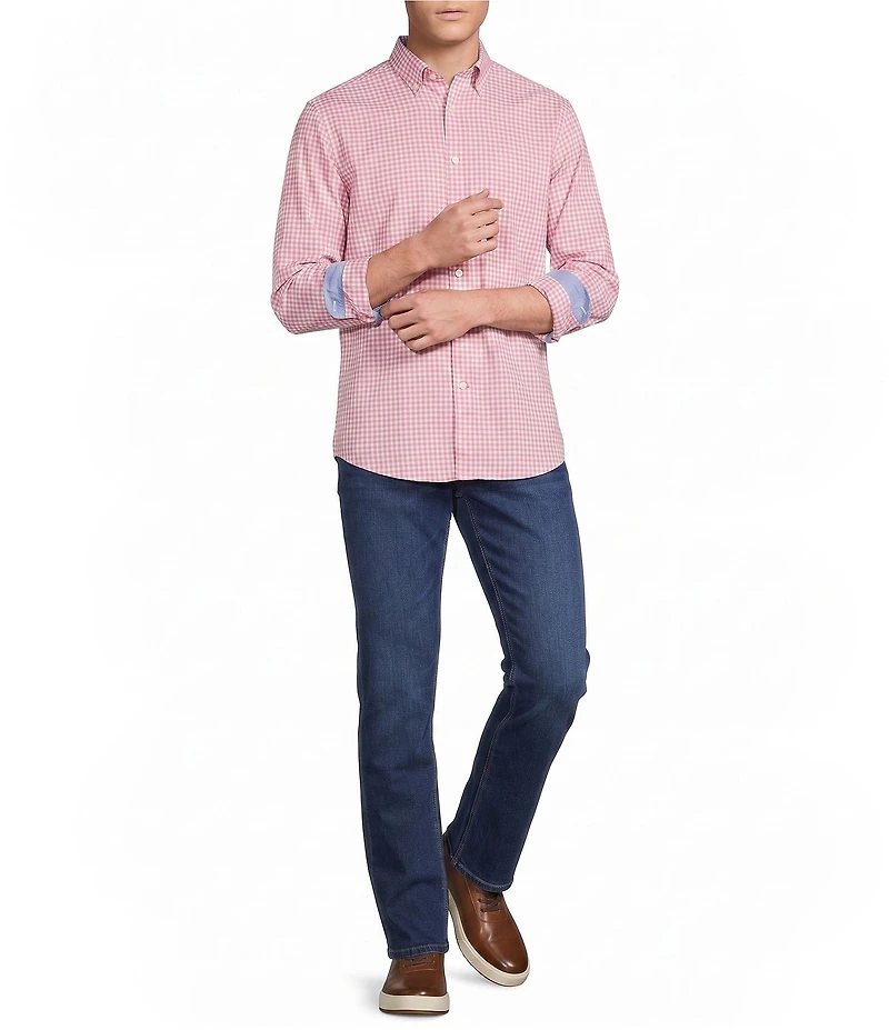 Cremieux Blue Label Long Sleeve Button Down Collar Gingham Oxford Woven Shirt