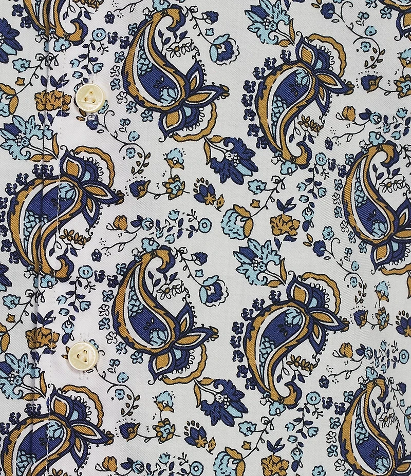 Cremieux Blue Label Long Sleeve Button Down Collar Paisley Woven Shirt