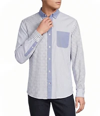 Cremieux Blue Label Long Sleeve Button Down Collar Patchwork Woven Shirt