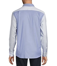 Cremieux Blue Label Long Sleeve Button Down Collar Patchwork Woven Shirt