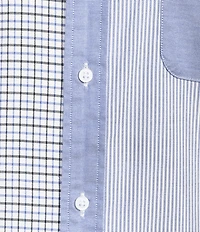 Cremieux Blue Label Long Sleeve Button Down Collar Patchwork Woven Shirt
