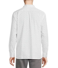Cremieux Blue Label Long Sleeve Button Down Dotted Poplin Woven Shirt