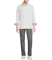 Cremieux Blue Label Long Sleeve Button Down Dotted Poplin Woven Shirt