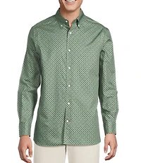 Cremieux Blue Label Long Sleeve Button Down Twill Geometric Woven Shirt