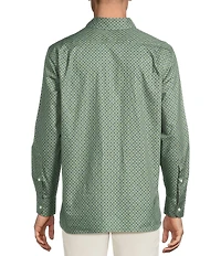 Cremieux Blue Label Long Sleeve Button Down Twill Geometric Woven Shirt