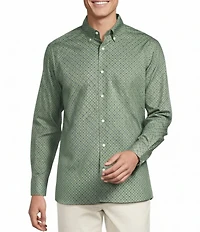 Cremieux Blue Label Long Sleeve Button Down Twill Geometric Woven Shirt