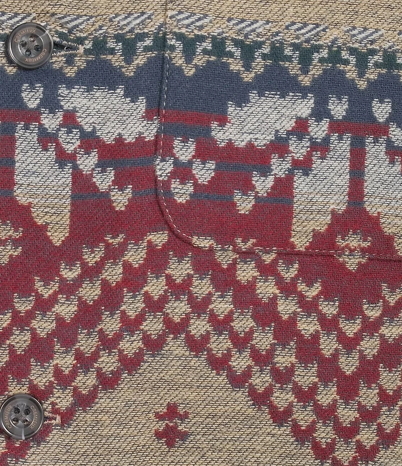 Cremieux Blue Label Long Sleeve Point Tchock Jacquard Shirt Jacket