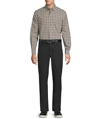 Cremieux Blue Label Long Sleeve Spread Heather Twill Small Plaid Woven Shirt