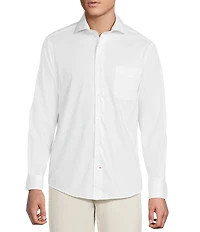 Cremieux Blue Label Long Sleeve Spread Soild BRRR Oxford Woven Shirt