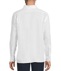 Cremieux Blue Label Long Sleeve Spread Solid French Linen Woven Shirt