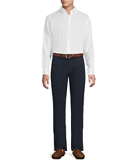 Cremieux Blue Label Long Sleeve Spread Solid French Linen Woven Shirt