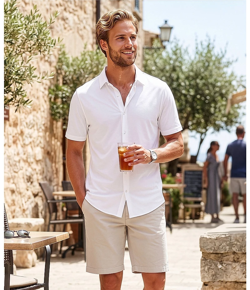 Cremieux Blue Label Madison Classic Fit Flat Front Stretch 9#double; Inseam Shorts