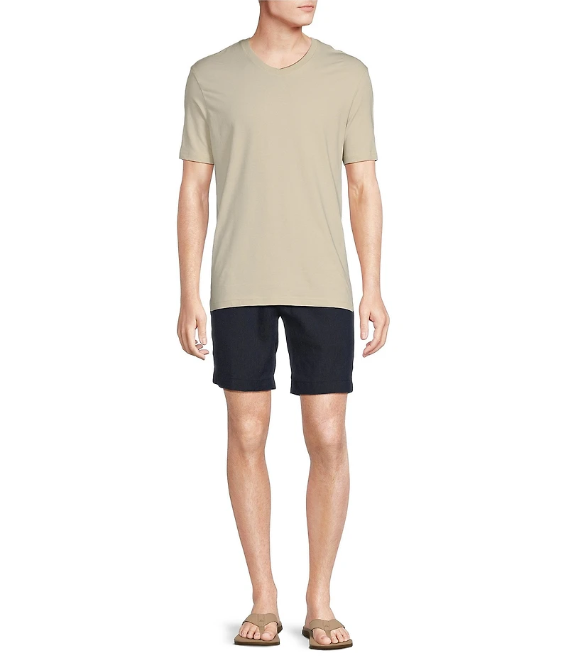 Cremieux Blue Label Madison Classic Fit Linen 8#double; Inseam Shorts