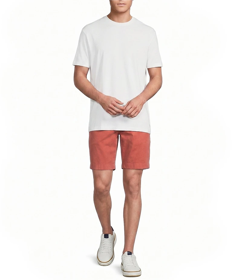 Cremieux Blue Label Madison Flat Front Garment Dyed 8#double; Inseam Shorts