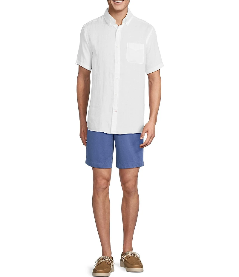 Cremieux Blue Label Madison Flat Front Garment Dyed 8#double; Inseam Shorts