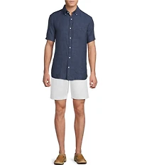 Cremieux Blue Label Madison Flat Front Garment Dyed 8#double; Inseam Shorts