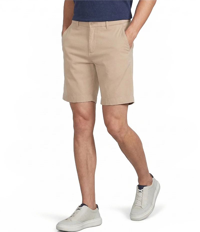 Cremieux Blue Label Madison Flat Front Garment Dyed 8#double; Inseam Shorts