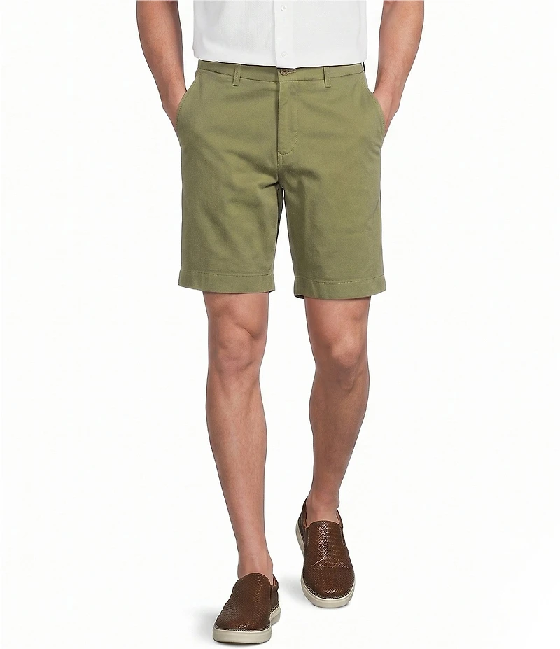 Cremieux Blue Label Madison Flat Front Garment Dyed 8#double; Inseam Shorts