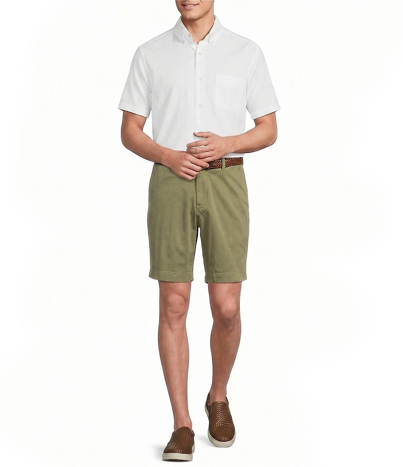 Cremieux Blue Label Madison Flat Front Garment Dyed 8#double; Inseam Shorts